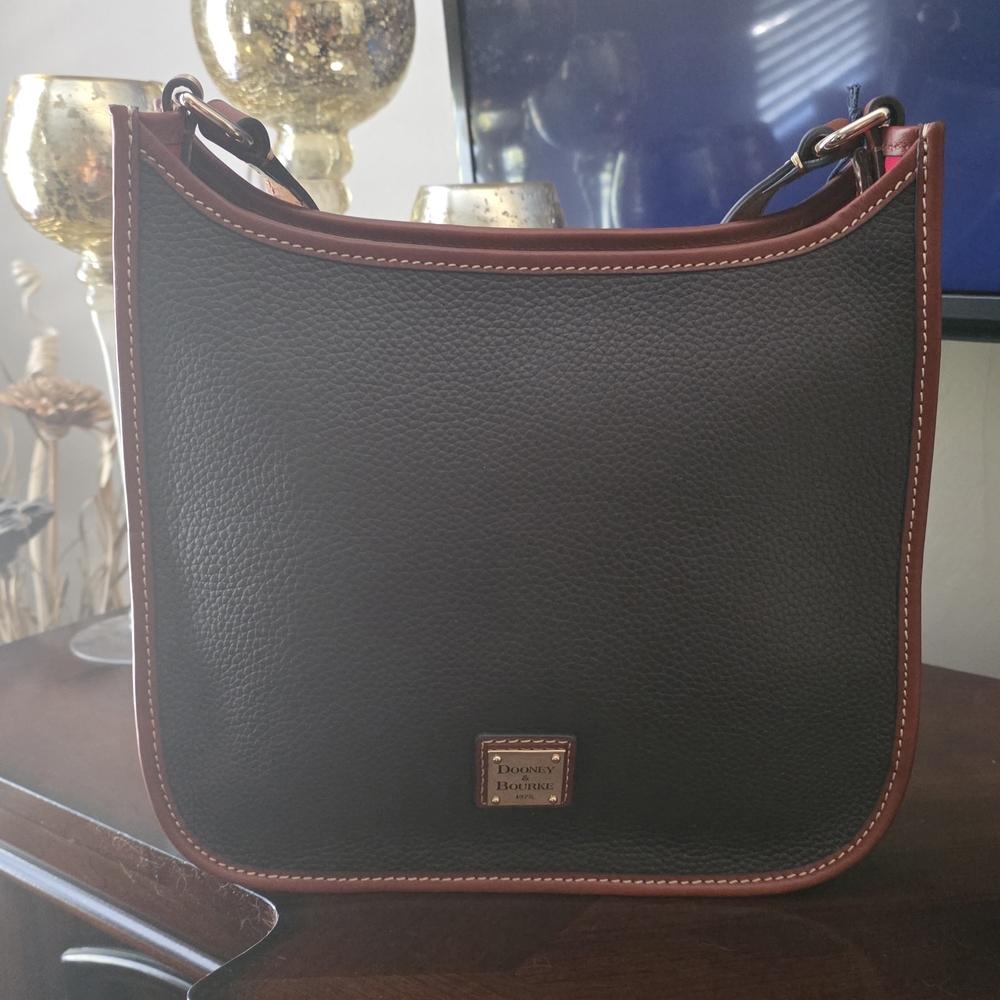 Dooney & Bourke Black and Brown Leather Tote